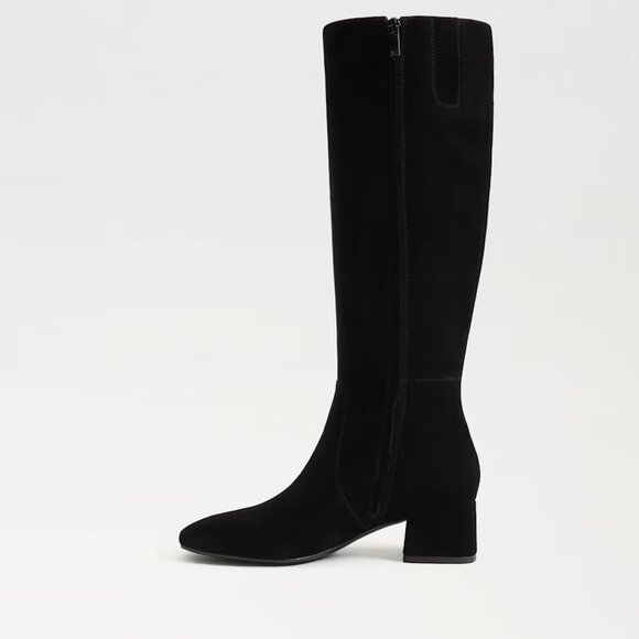 Sam Edelman Porter Knee High Black Suede Boots Sz 8 - Picture 4 of 5